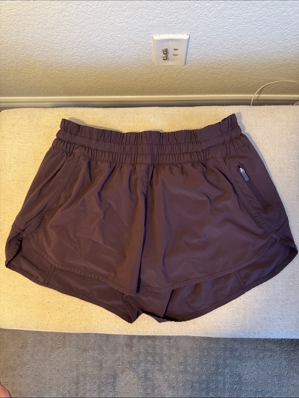 lululemon athletica Plum Elastic-Waist Running Shorts